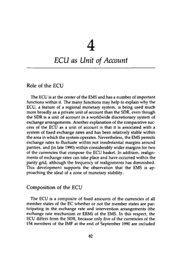 ECU As Unit of Account