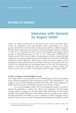 Interview with General Sir Rupert Smith*