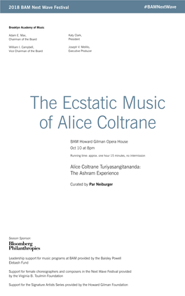 The Ecstatic Music of Alice Coltrane