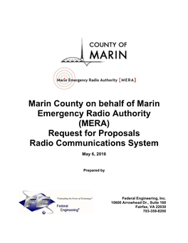 (MERA) Request for Proposals Radio Communications System
