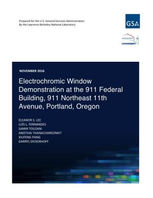 Electrochromic Window Demonstration at the 911 Federal Building, 911 Northeast 11Th Avenue, Portland, Oregon