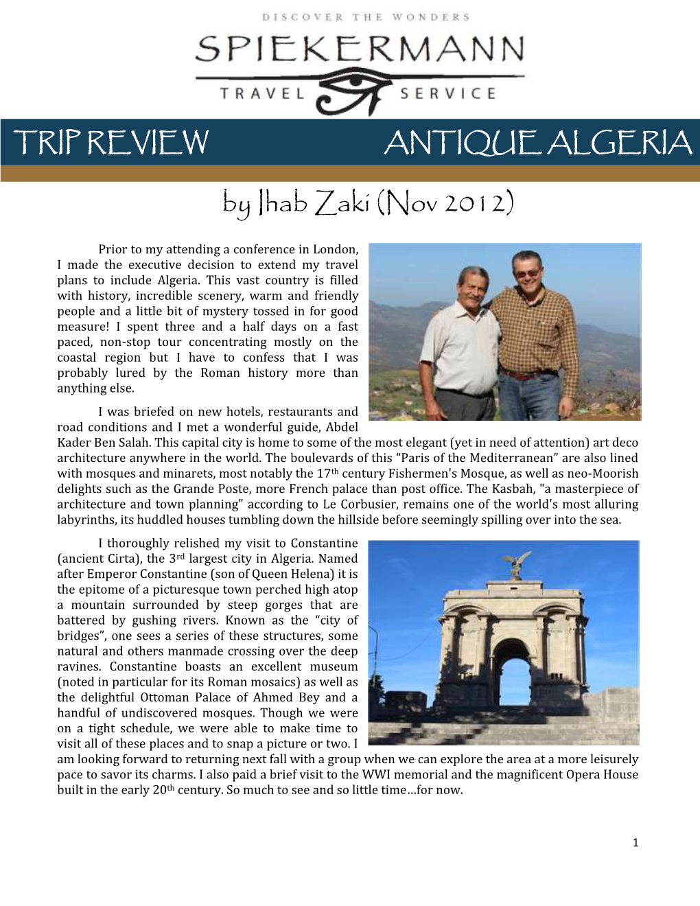 Trip Review (Algeria)