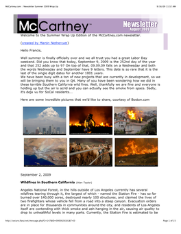 Mccartney.Com __ Newsletter Summer 2009