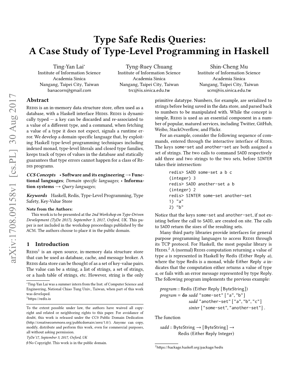 A Case Study of Type-Level Programming in Haskell