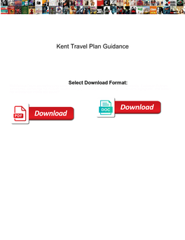 Kent Travel Plan Guidance