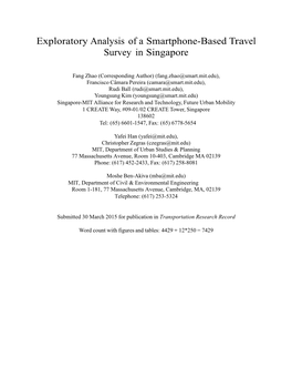 Exploratory Analysis of a Smartphone-Based Travel Survey in Singapore