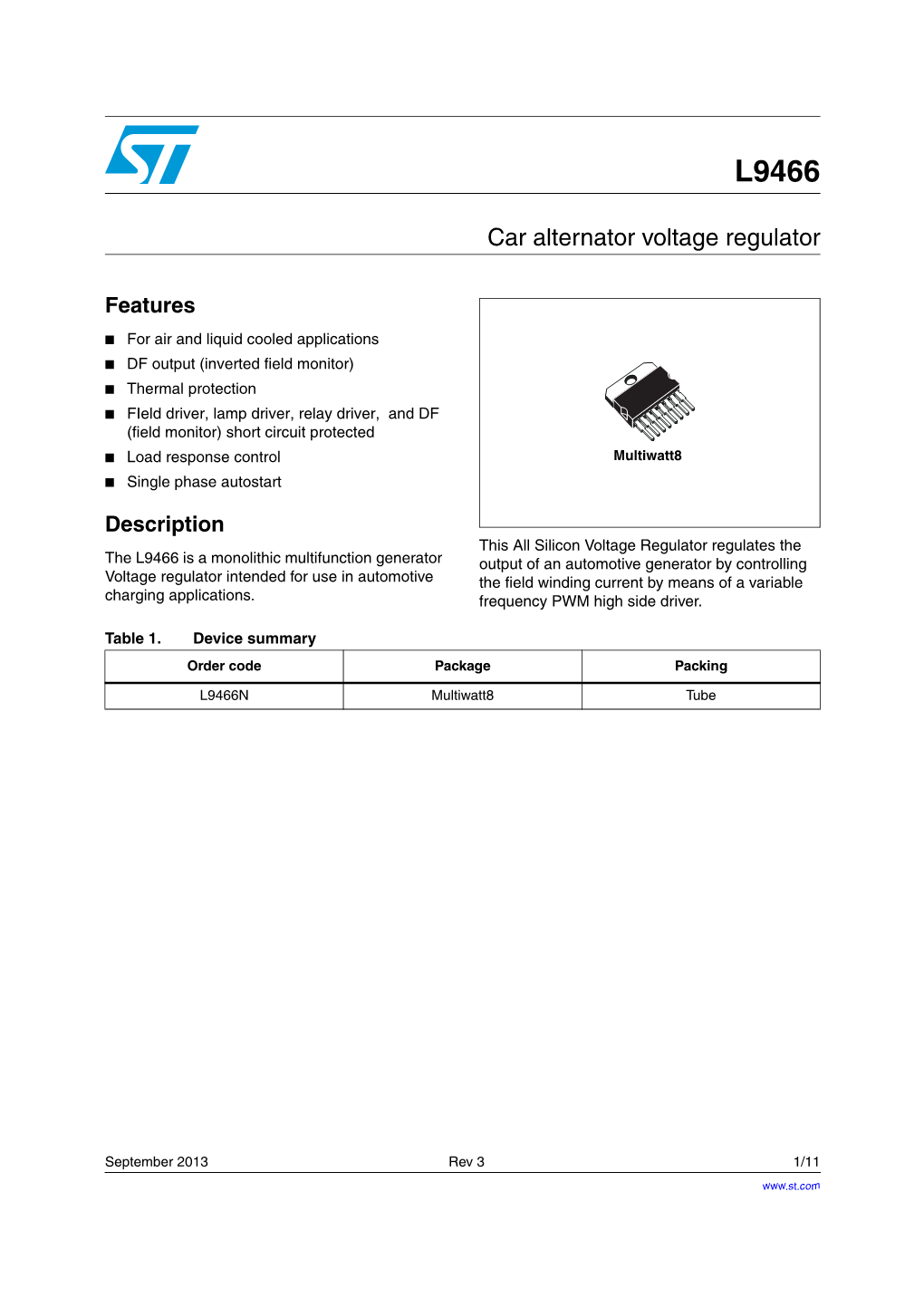 Car Alternator Voltage Regulator