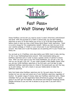 WDW2020-Tink's Fastpass Tips