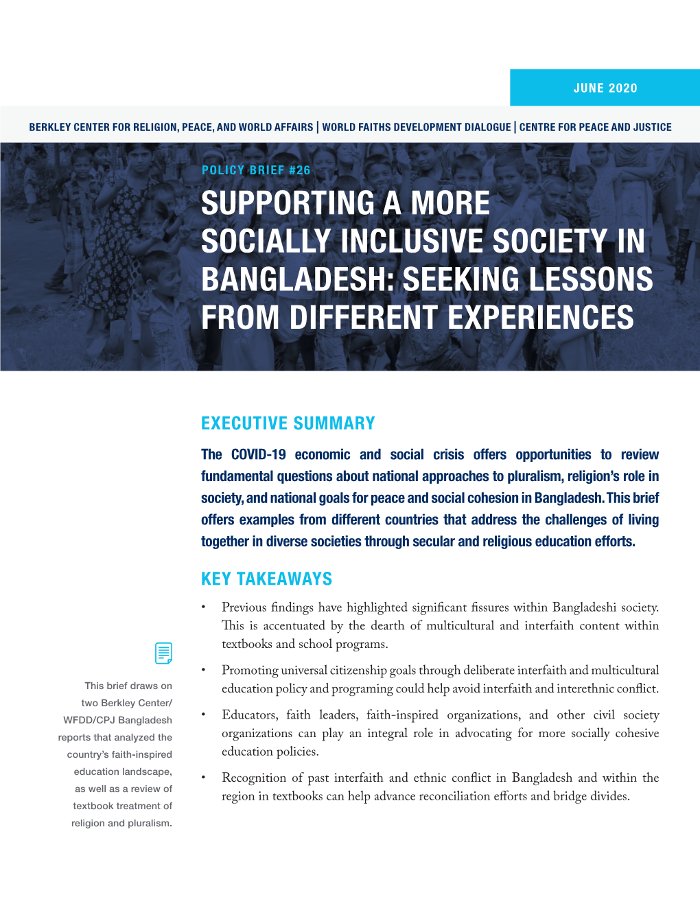 Supporting a More Socially Inclusive Society in Bangladesh: Seeking Lessons from Different Experiences