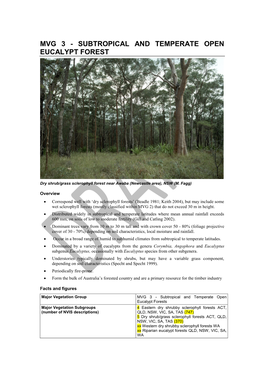 Mvg 3 - Subtropical and Temperate Open Eucalypt Forest