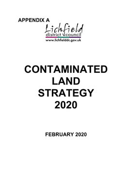 Contaminated Land Strategy 2020