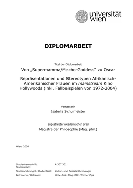 Diplomarbeit