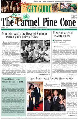 Carmel Pine Cone, December 12, 2008 (Main News)