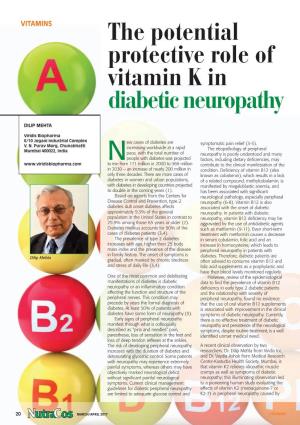 The Potential Protective Role of Vitamin K in Diabetic Neuropathy