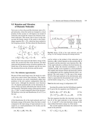 9.5 Rotation and Vibration of Diatomic Molecules
