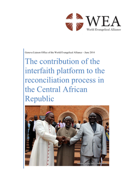 The Contribution of the Interfaith Platform to the Reconciliation Process in the Central African Republic