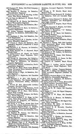 Supplement to the London Gazette, 23 June, 1915. 6133