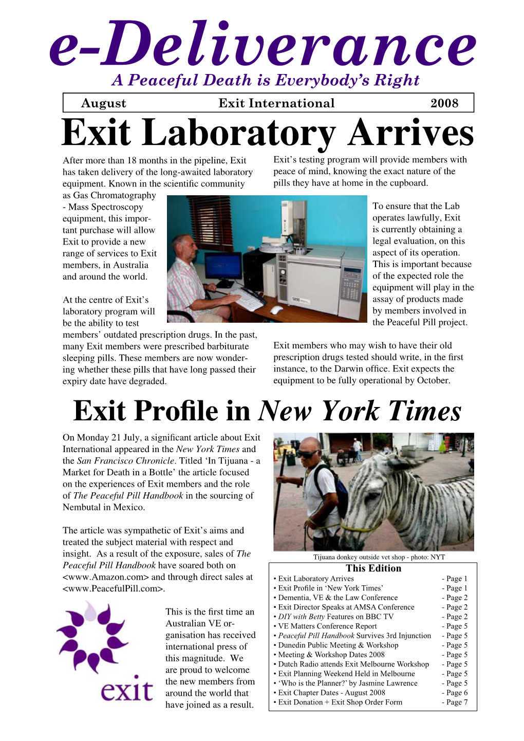 Exit Laboratory Arrives