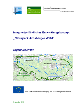 Integriertes Ländliches Entwicklungskonzept „Naturpark Arnsberger Wald“