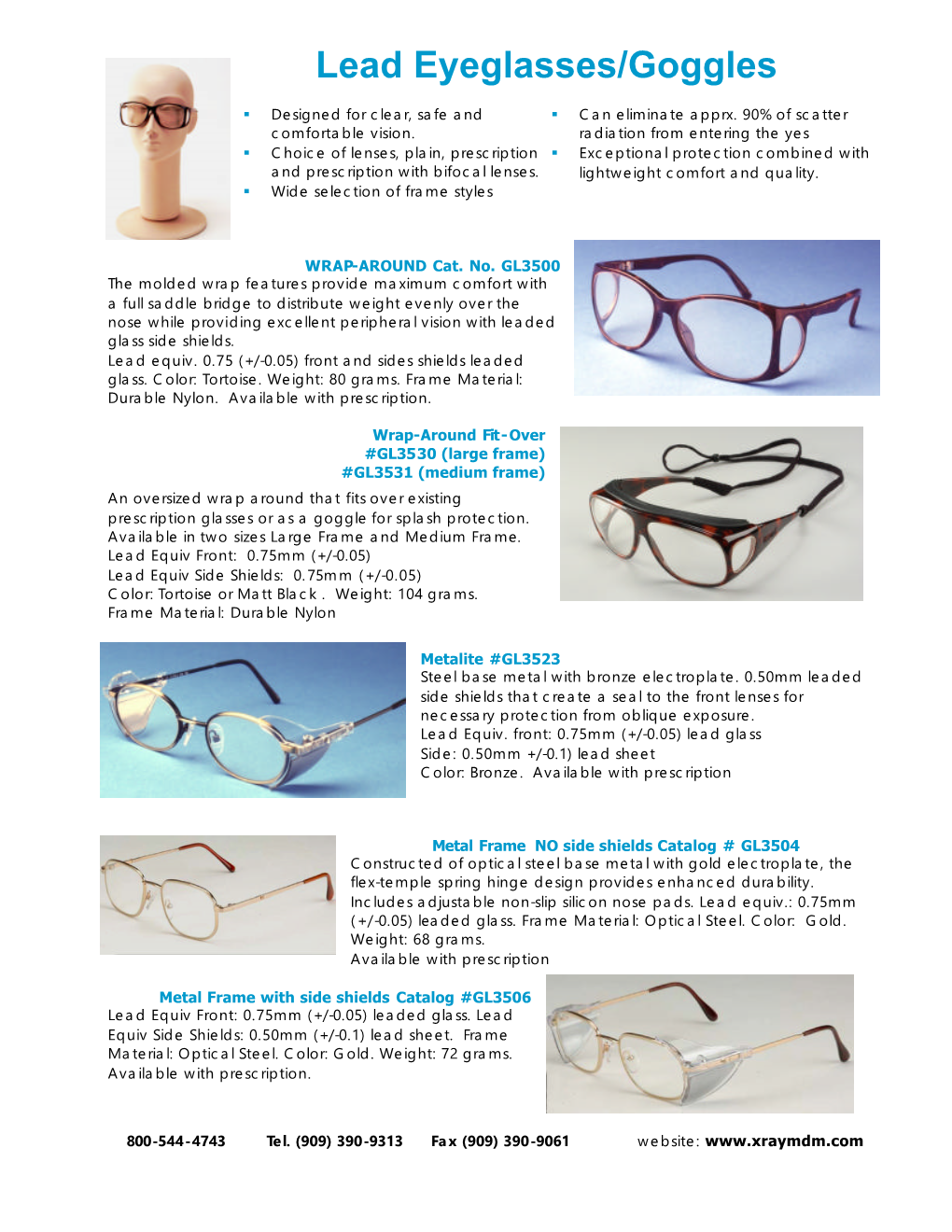 Lead Eyeglasses/Goggles
