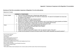Appendix 1: Summary of Responses to the Regulation 19 Consultation