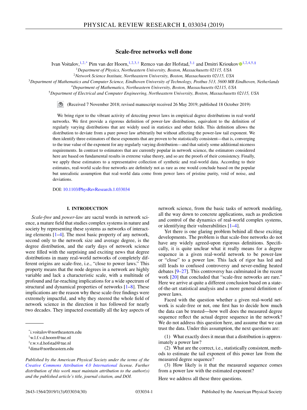 (2019) Scale-Free Networks Well Done