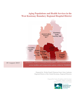 Aging Populations and Health Services in the West Kootenay Boundary Regional Hospital District