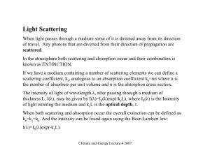 Light Scattering When Light Passes Through a Medium Some of It Is Directed Away from Its Direction of Travel
