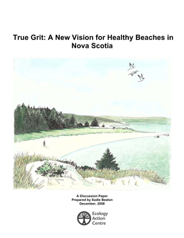 True Grit: a New Vision for Healthy Beaches in Nova Scotia