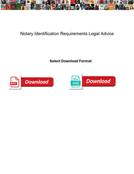 Notary Identification Requirements Legal Advice