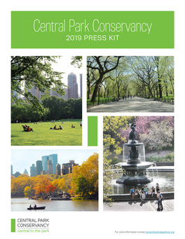 Central Park Conservancy 2019 PRESS KIT