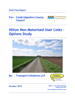 Hilton Non-Motorised User Links – Options Study