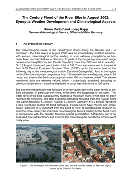 The Century Flood of the River Elbe in August 2002: Synoptic Weather Development and Climatological Aspects