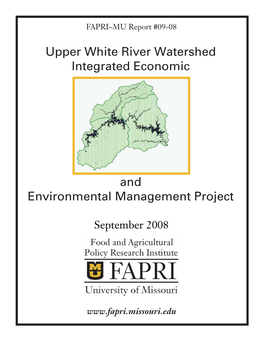 Upper White River Watershed Integrated Economic and Environmental Management Project Related Publications