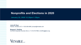 Nonprofits and Elections in 2020