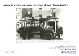 A Guide to Archive Sources for the History of South Gloucestershire