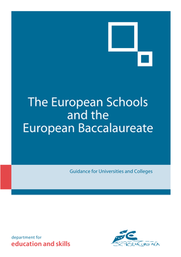 The European Schools and the European Baccalaureate