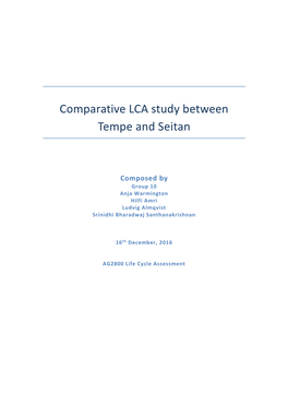Comparative LCA Study Between Tempe and Seitan