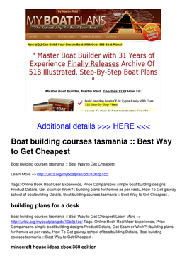 Boat Building Courses Tasmania :: Best Way to Get Cheapest
