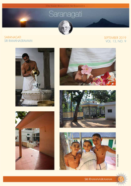 Saranagati Sri Ramanasramam September 2019 Vol. 13, No. 9