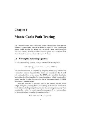 Monte Carlo Path Tracing