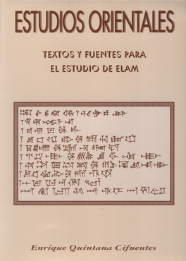 Textos Y Fuentes Para El Estudio De Elam