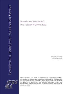 Public Opinion in Ukraine 2002
