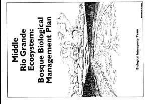 Middle Rio Grande Ecosystem: Bosque Biological Management Plan