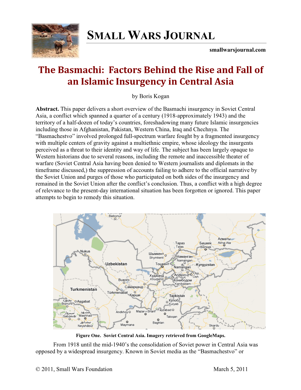 The Basmachi: Factors Behind the Rise and Fall of an Islamic Insurgency in Central Asia