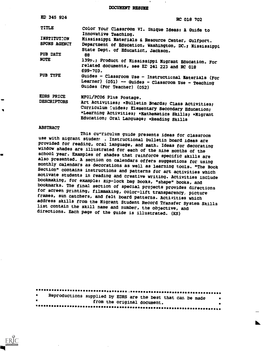 DOCUMENT RESUME ED 345 924 RC 018 702 TITLE Color