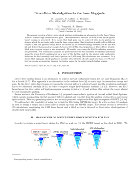 Direct-Drive Shock-Ignition for the Laser Megajoule