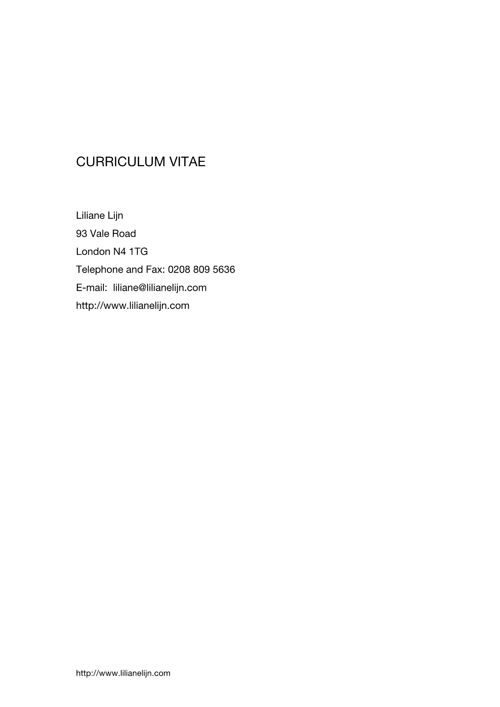 Curriculum Vitae