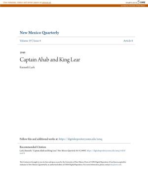 Captain Ahab and King Lear Kenneth Lash