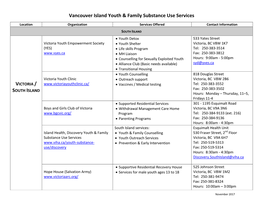 Vancouver Island Youth & Family Substance Use Services